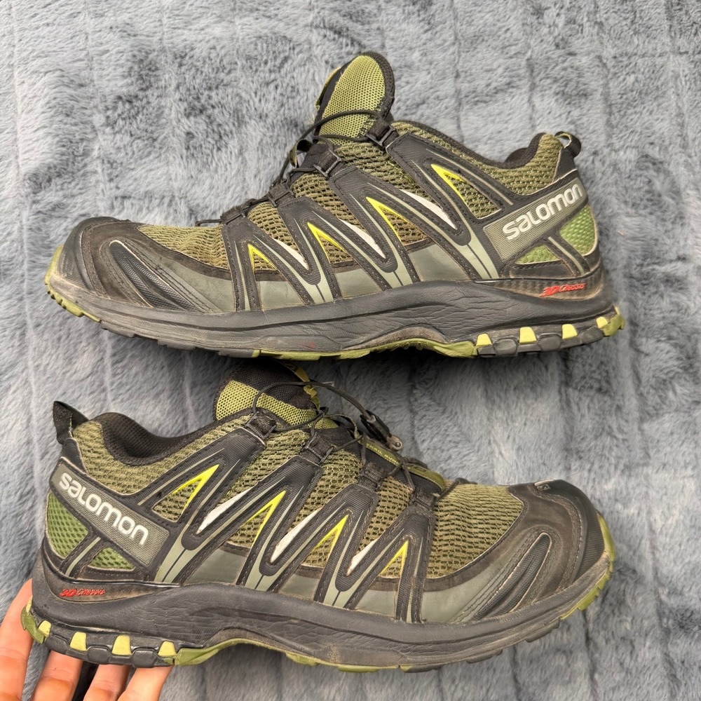 Salomon XA Pro 3D Mens Trail Running Shoes Olive Green Black 392519 10.5